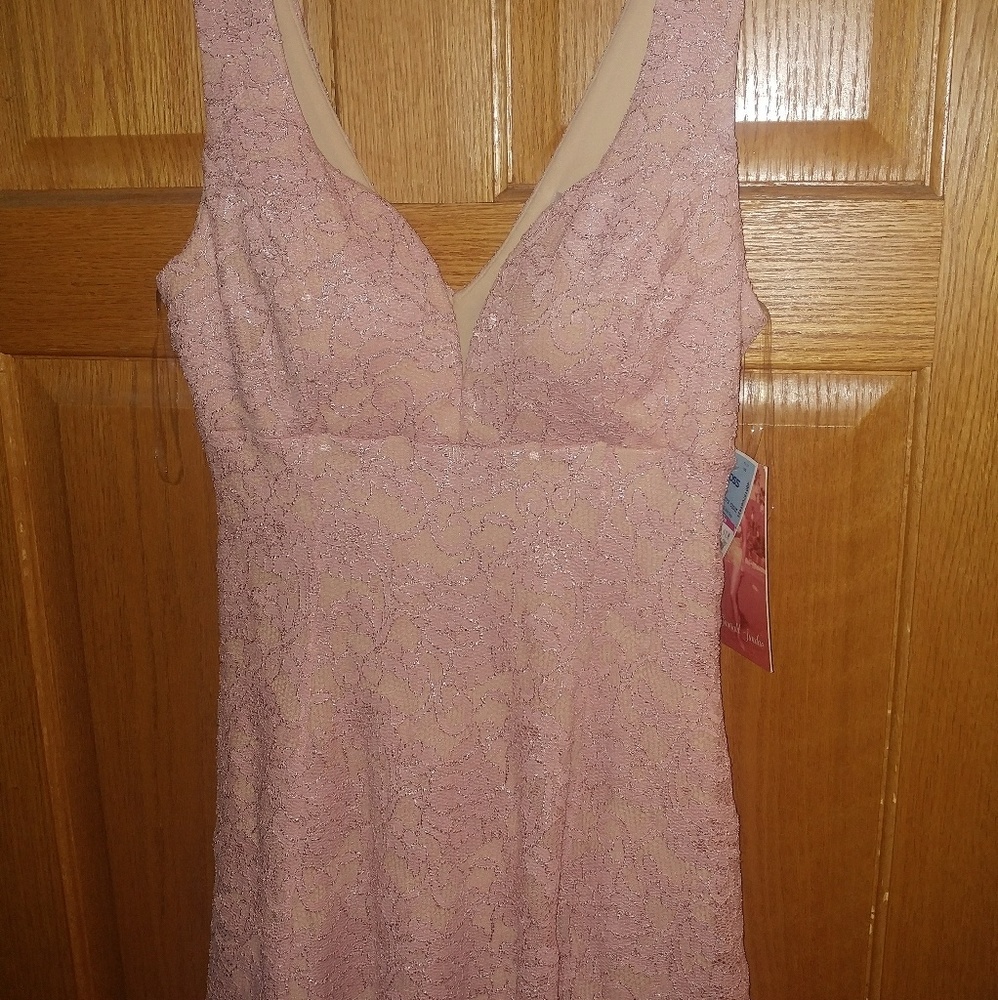 Plunge skater glitter dress